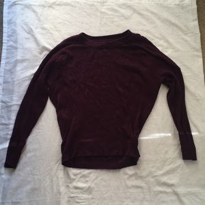 Cold shoulder purple sweater